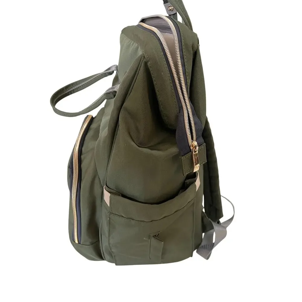HaloVa Diaper Bag Multi-Function Waterproof Travel Backpack Baby Green